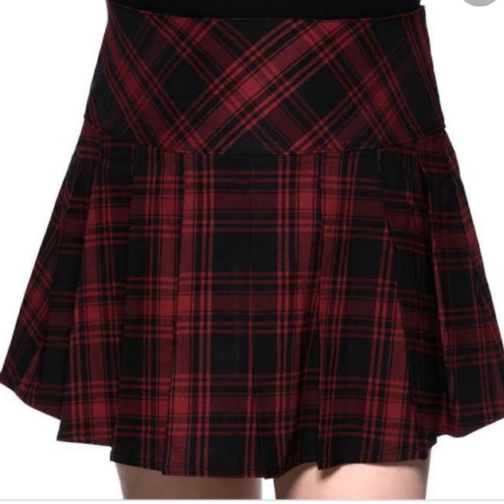 Killstar Teen Spiritus Red Plaid mini